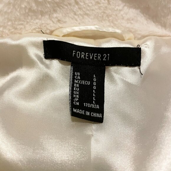 Forever 21 Faux Fur Jacket Womens Size Large - Picture 3 of 15